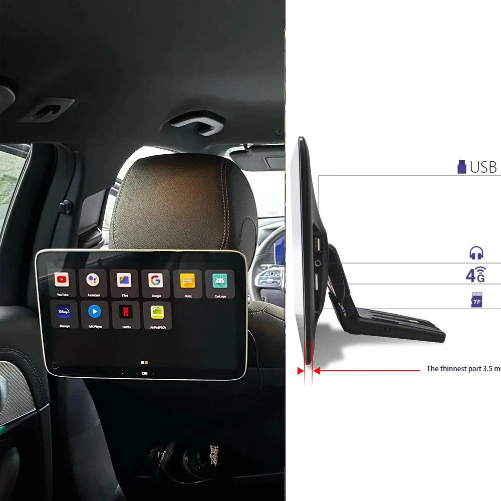

13.3" Car Headrest Monitor Display IPS Android 3G+32G/4G+64G Touch Screen For Mercedes S450 S550 S560 W222 Car Rear Seat Player