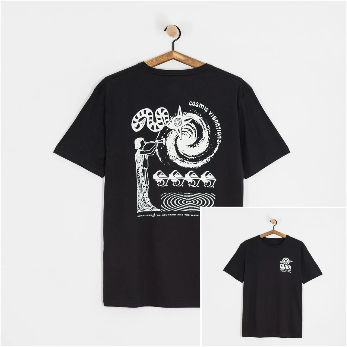 Camiseta com estampa de surfe e skate, Cosmic Vibrations, 100% algodão, masculina, feminina, verão, streetwear