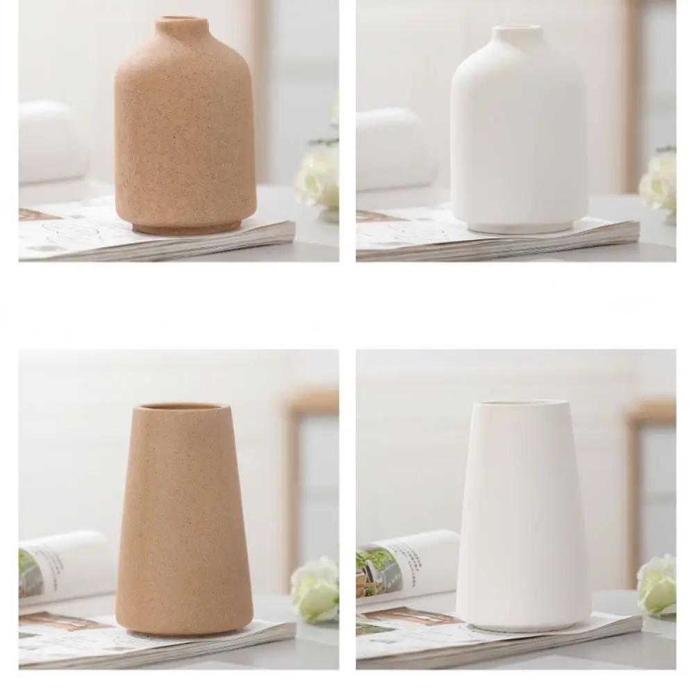 Elegant Matte Ceramic Vase Modern Morandi Color Home Decoration Flower Container For Minimalist Shelf Table Ornament