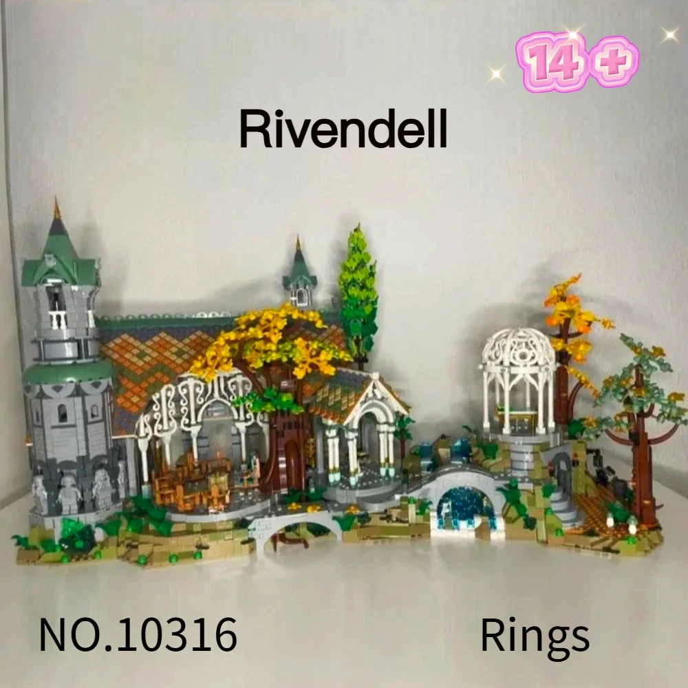 Elven Sanctuary Ring Mystical Valley 6167 pezzi Set di costruzioni per blocchi Modello Manor per regali di mattoni