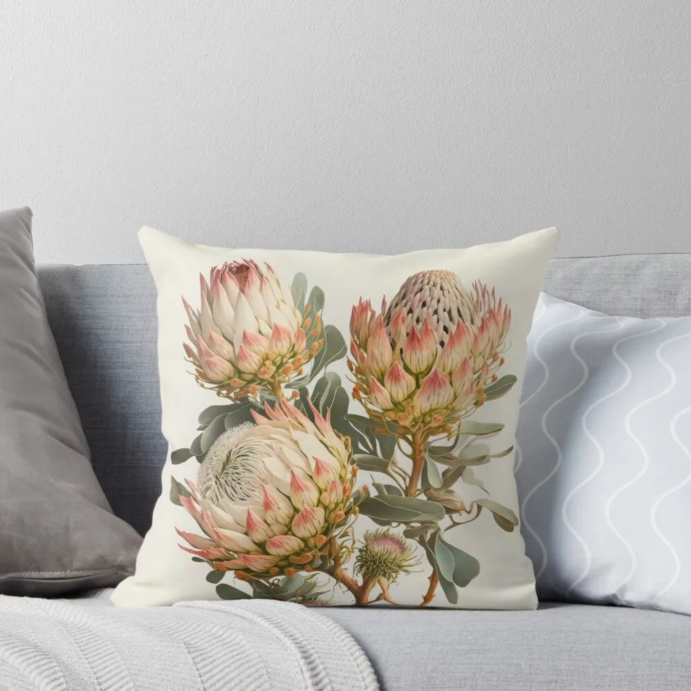 Protea Flowers Throw Pillow Covers For Sofas sleeping pillows pillow