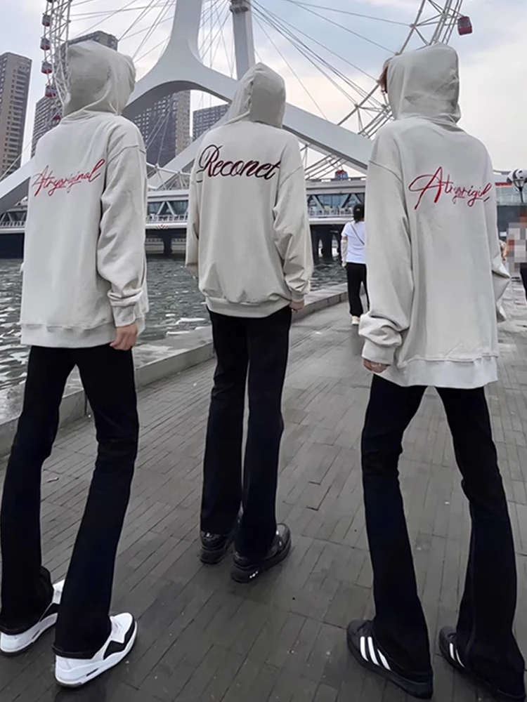 

Мужские джинсы Slim Fit Bla в американском стиле, прямые брюки с микро-клешем, износостойкие, молодежные, модные