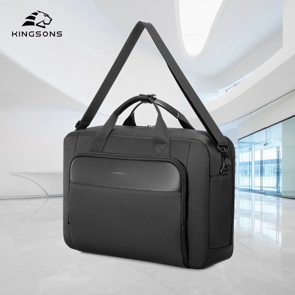 Kingsons15.6 Inch Business Laptop Bag - Waterproof Messenger Bag, Durable Computer Sleeve with Multi-Pockets Notebook Case