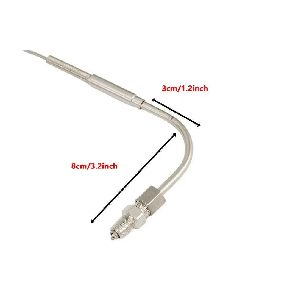 Sensor de temperatura termopar de aço inoxidável EGT, tipo K com acessórios de compressão para controlador de temperatura, NPT, 0-1250 ℃, 1, 8"