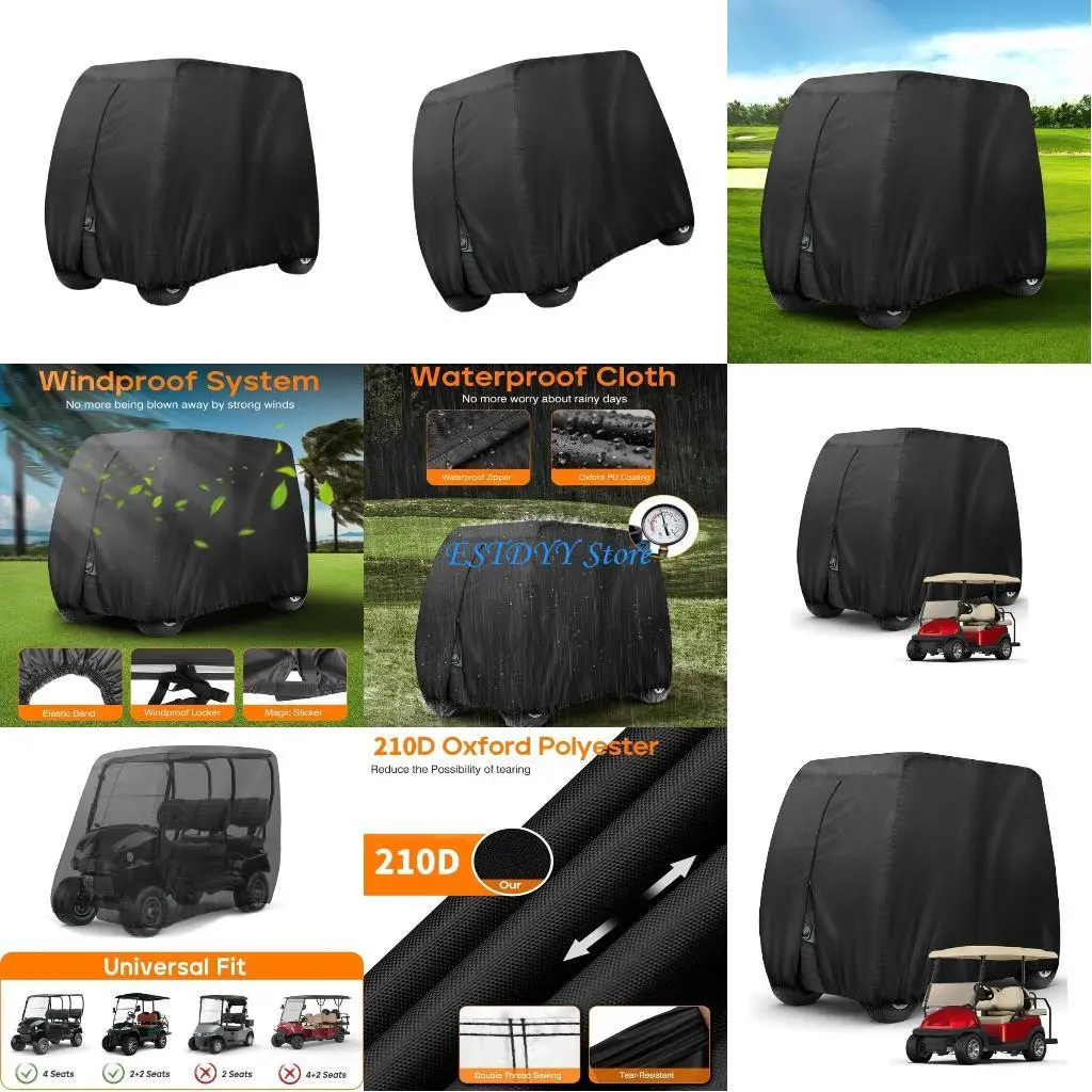 

G6DE Constant Golfing Cart Protect for 4 Chair With Strong Fabric and Extended Top