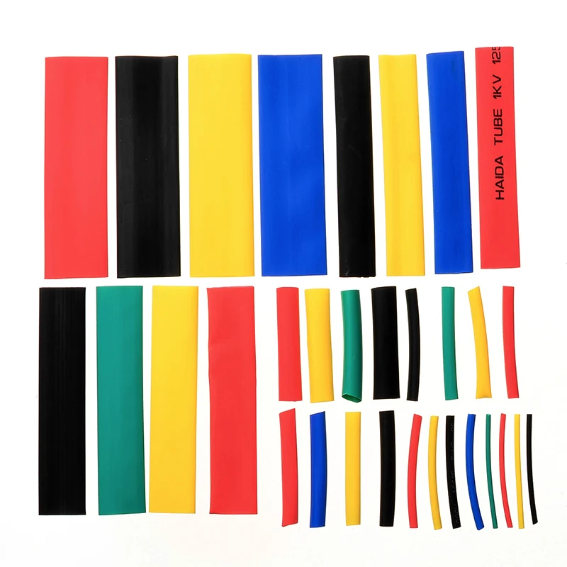 70/164/328/530Pcs Heat Shrink Tube Insulation Shrinkable Tube Assortment Polyolefin Ratio 2:1 Wrap Wire Insulated Cable Sleeves