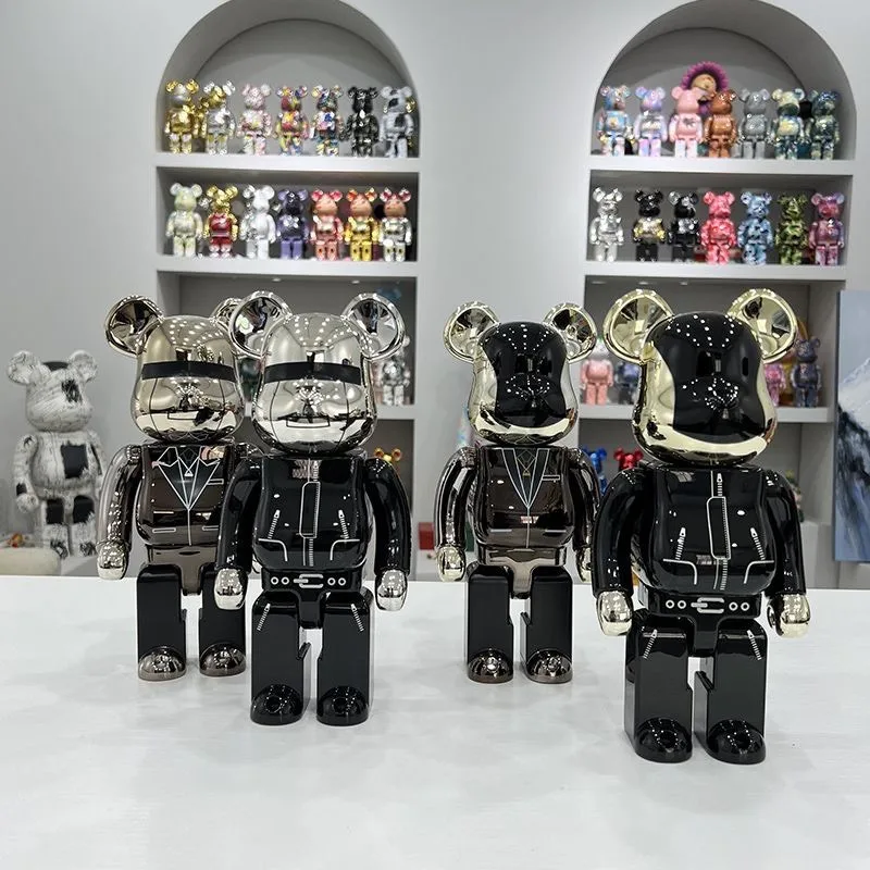 

Bearbrick 400% Daft Punk Band Brick Bear 11-Inch Height Trendy Doll Brick Bear Living Room. Collection Gift Doll