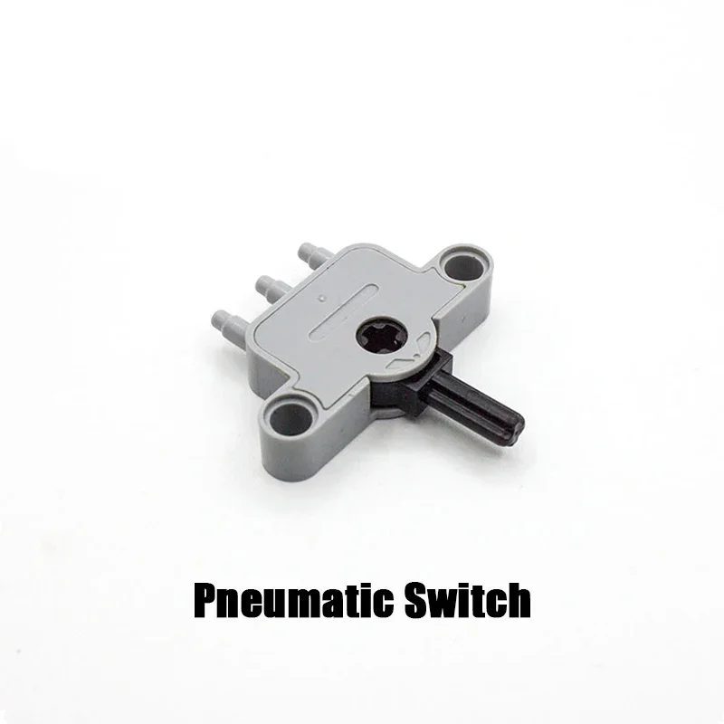 MOC Pneumatic Switch Brick for legoeds High-Flow Valve Compatible with 19474 Car Models DIY Hydraulic System Upgrade