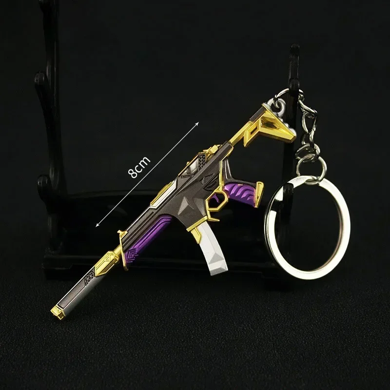 8 cm Valorant Spiel Prime Spectre Schlüsselbund Gewehre Maschine Waffe Modell Reaver Metall Peripherie Maschine Gun Metall Modell Geschenke Spielzeug