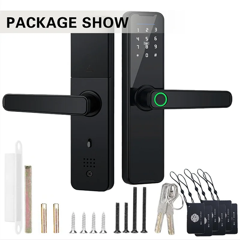 PHIPULO Tuya WIFI Biometric Fingerprint Locks Smart Door Lock Remote Unlocking Keyless Lock Digital Electronic Lock