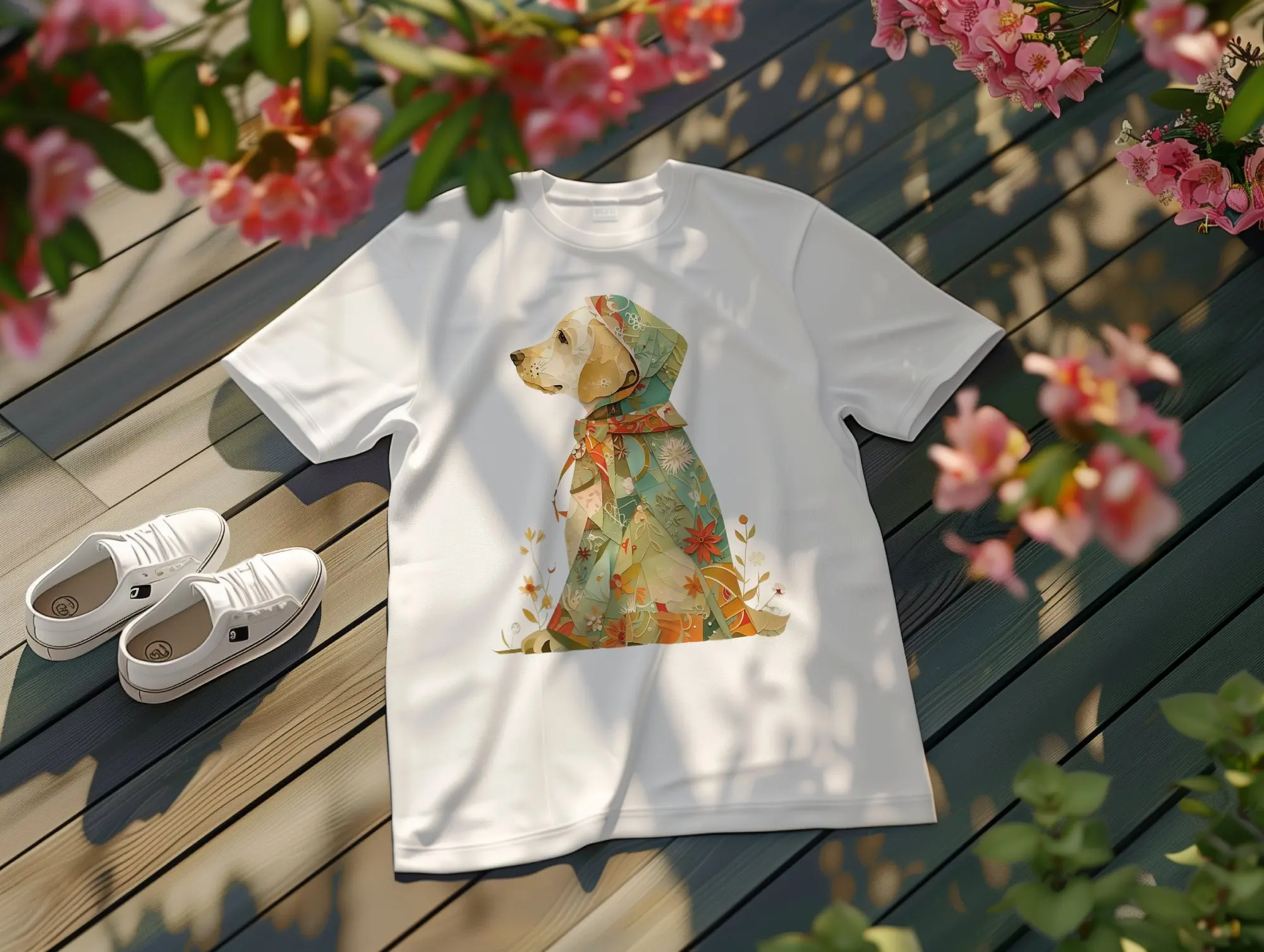 Abstract Labrador Retriever T Shirt Dog Lover's Artistic Unique Design Casual Wear