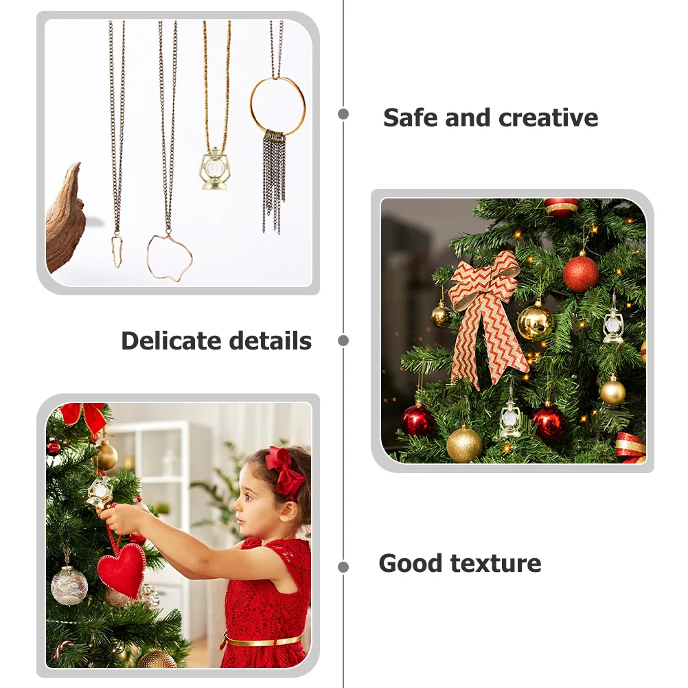 

30Pcs Retro Oil Lamp Hanging Ornaments Christmas Decorations Indoor Xmas Tree Pendant Creative Holiday Scene Prop Decoration
