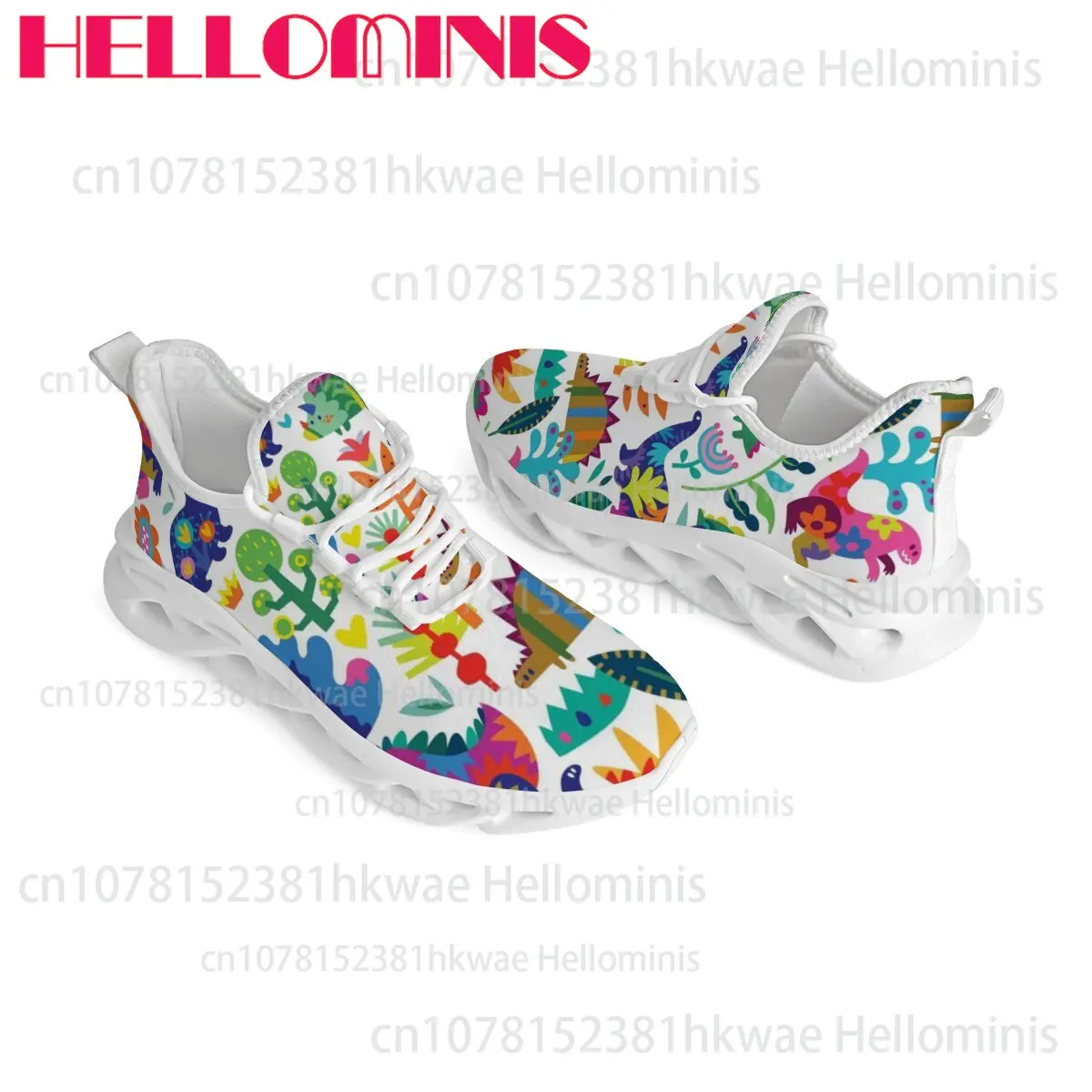 Dinosaur Wild Animal Print Men Women Teenager Breathable Comfortable Soft Sole Low Top Easy To Wear Trendy Casual Sneakers