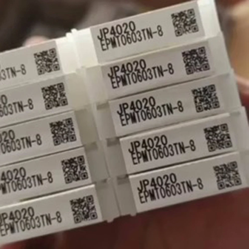 Insertos de carburo nuevo y Original, EPMT0603TN-8 JP4020, inserto de torneado EPMT 0603, TN-8, JP4020, CNC, herramienta de corte de torno