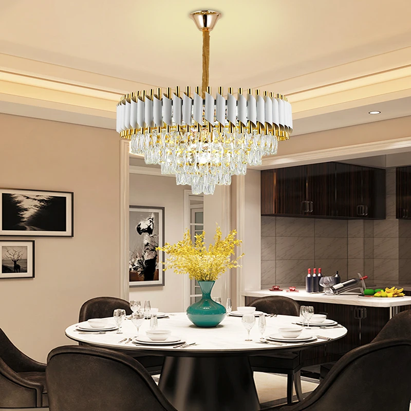 Modern new crystal LED chandeliers for bedroom, living room, dining room, villa decoration, lighting fixtures