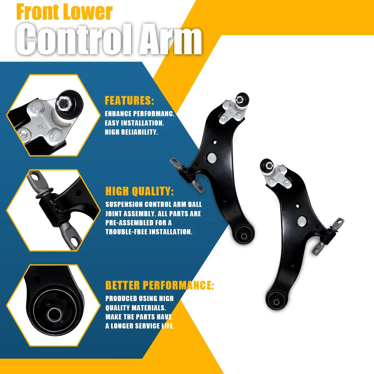 Svenubee Front Lower Control Arm Ball Joint 2Pcs Kits for Toyota Highlander Lexus RX350 2008 2009 2010 2011 2012 2013 2015-2020 view 4