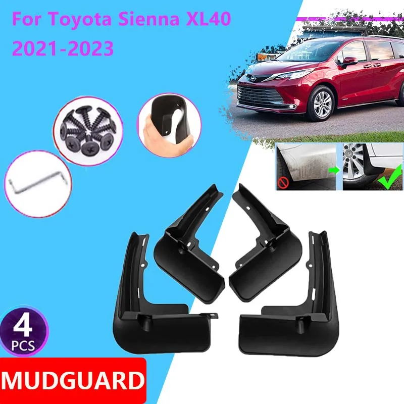 

Car Mudguards for Toyota Sienna XL40 2021 2022 2023 Splash Guard Covers Wheels Protector Rear Fenders Mud Flaps Auto Accessories