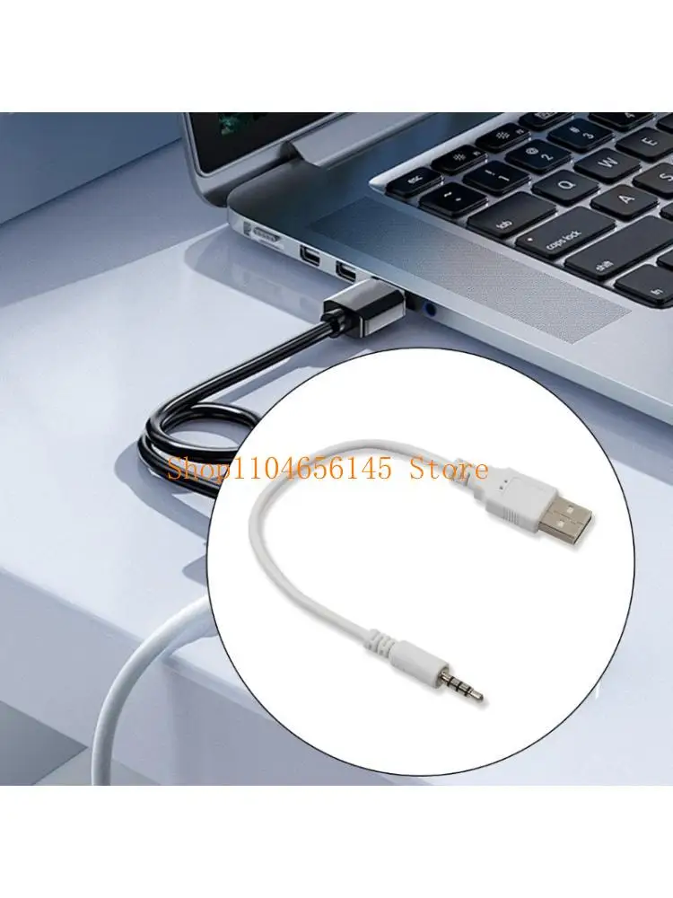 

5asd ПВХ USB до 3,5 мм шнур адаптера для слухового аппарата поддерживает зарядку и чистый звук, долговечность 20 см