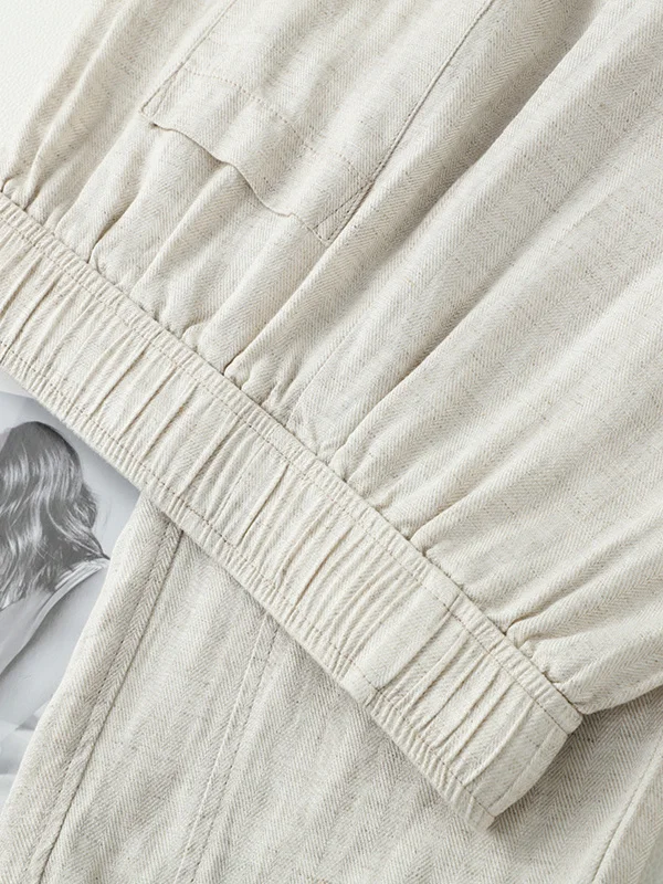   Pantalon à jambes larges en lin pour femmes, nouvelle collection été 2025, taille élastique fine, faux soie glacée, pantalon à jambes droites, décontracté, taille haute L...