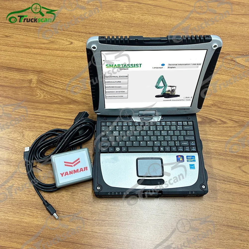 CF19 laptop+Diesel Engine For Yanmar diagnostic tool For YANMAR Service Tool YEDST Agriculture Tractor construction scanner