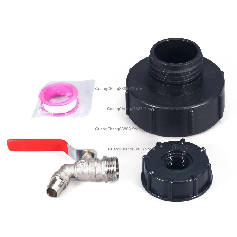 

IBC Ton Barrel Joint 1000 Liter Chemical Barrel S100*8 To 60 Brass Faucet 46 Water Diverter Interface