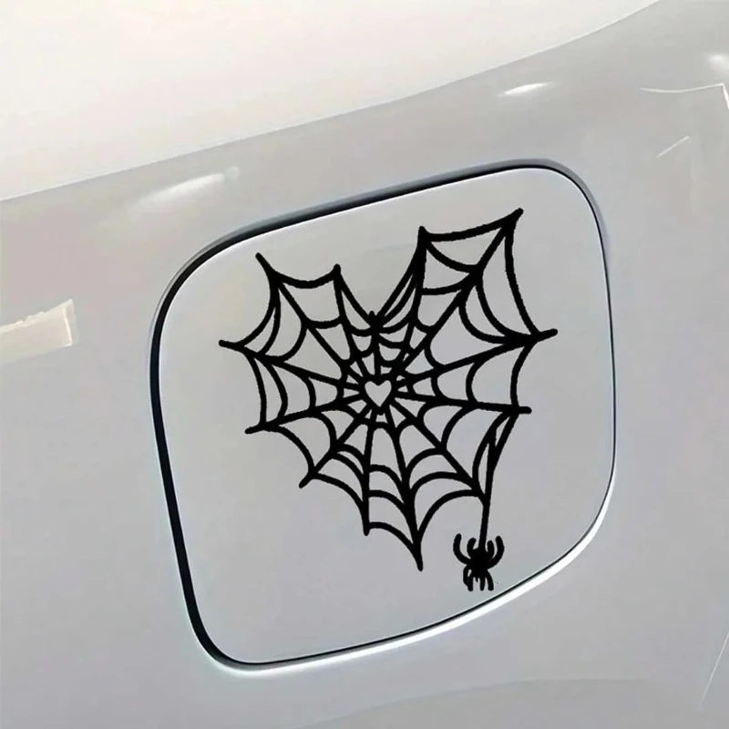Spider Web Decal Stickers for Cars, Laptops, Cups, Spider Web Goth Girl Stickers, Car Window Permanent Stickers
