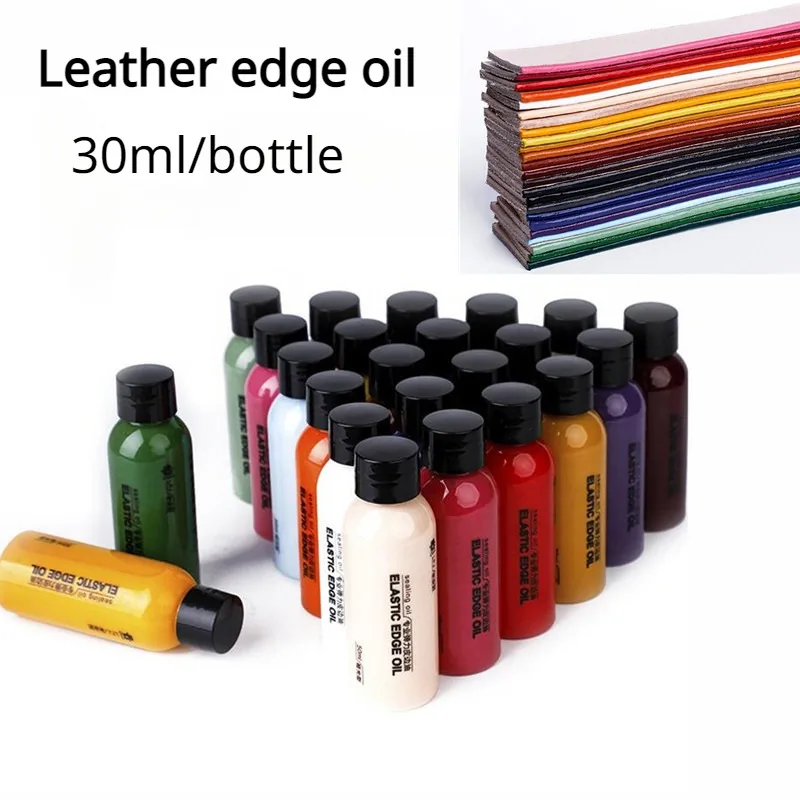 30ml Leather Seal Edge Oil Elastic Matte Coloring Matter Handmade DIY Belt/clothes/ Bag /paint / Restoration Leather Pigment