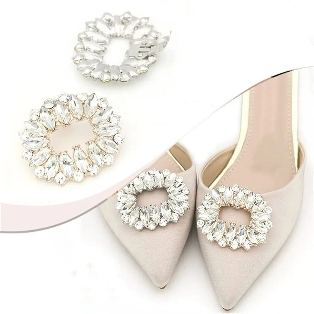 Zapatos de novia para boda, decoración para mujer, tacón alto, Clips para zapatos, dijes, joyería, zapatos, decoraciones de cristal con diamantes de imitación, 1 ud.