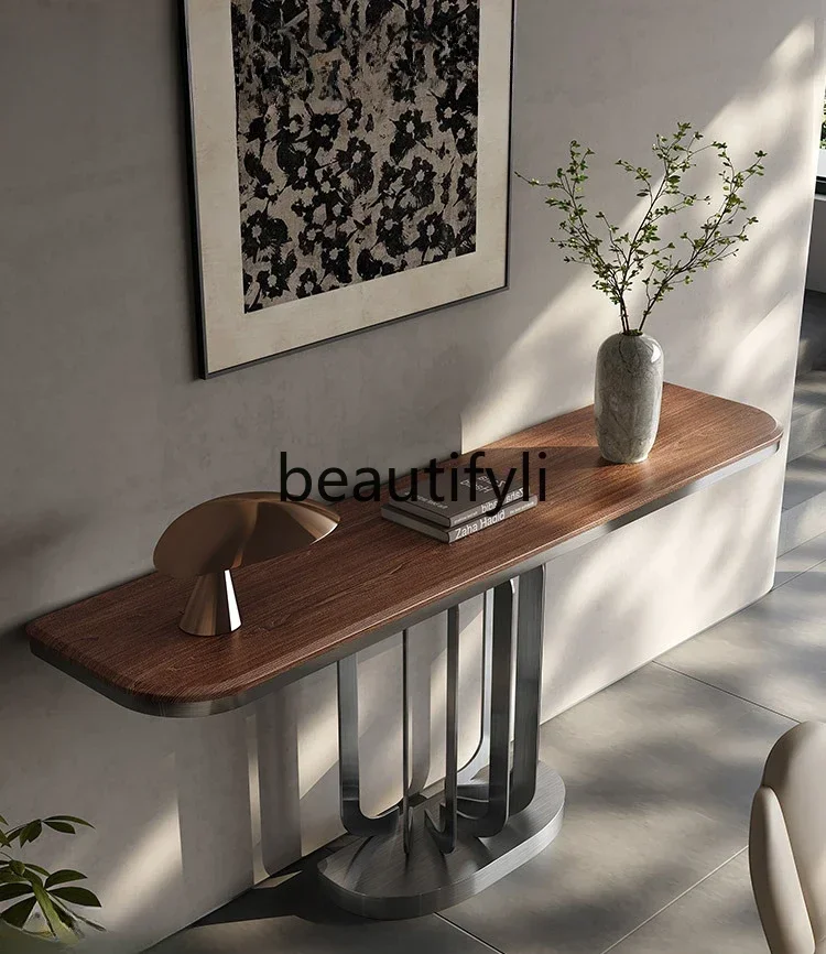 

ls 27Light luxury enigma table Italian minimalist high-end art creative living room decorative rock slab end view table