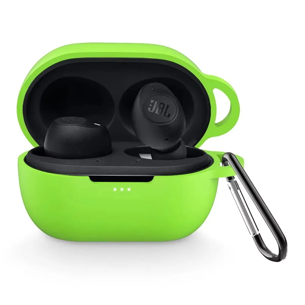 ป้องกันซิลิโคนกรณี Soft Shock Scratch ป้องกันสําหรับ JBL Tune 115 TWS 115TWS หูฟังไร้สาย True Wireless พร้อมพวงกุญแจ