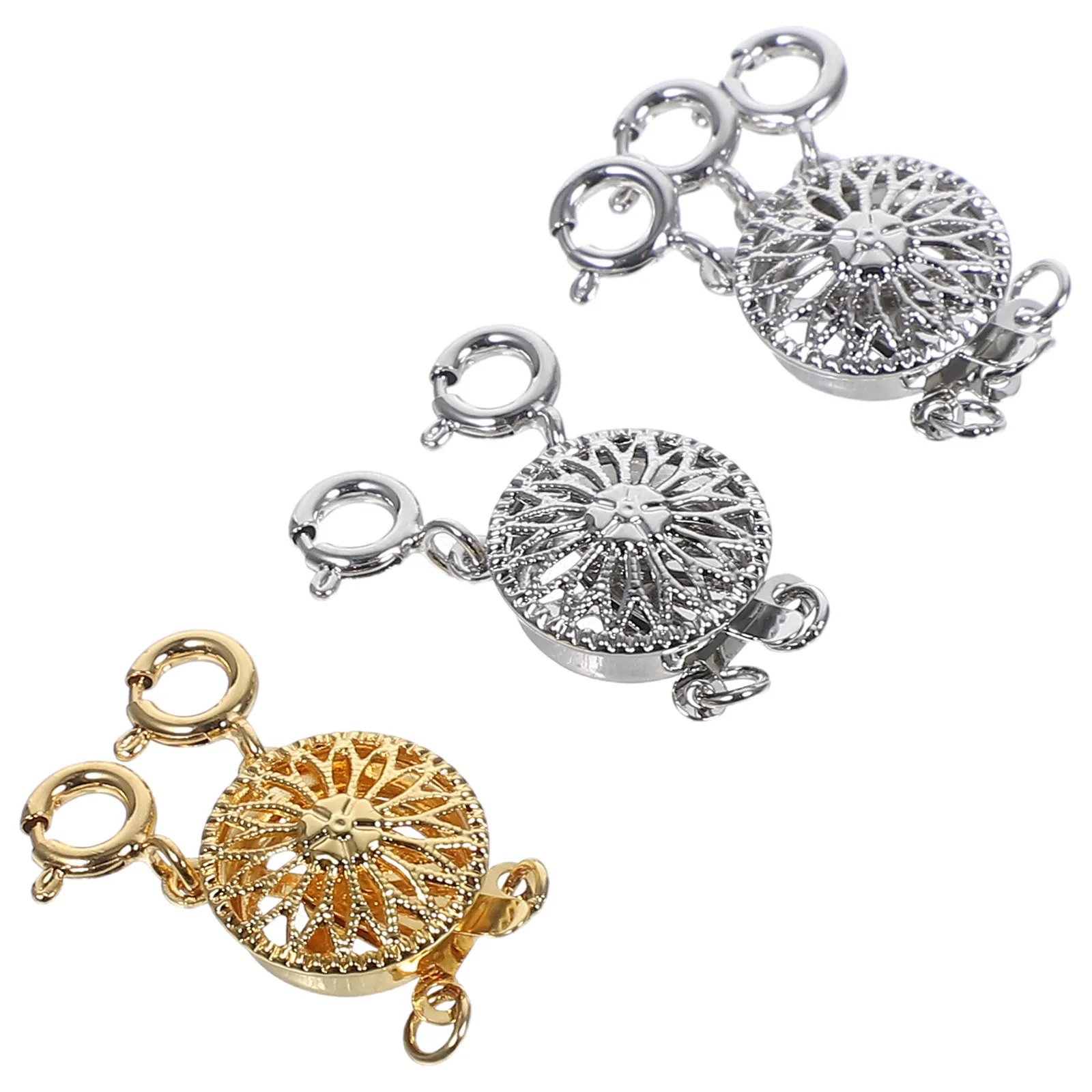 

Набор из 3 медных разъемных застежек-разделителей для многослойных ожерелий, коннекторы-разделители для ювелирных изделий, предотвращающие спутывание, для многослойных украшений