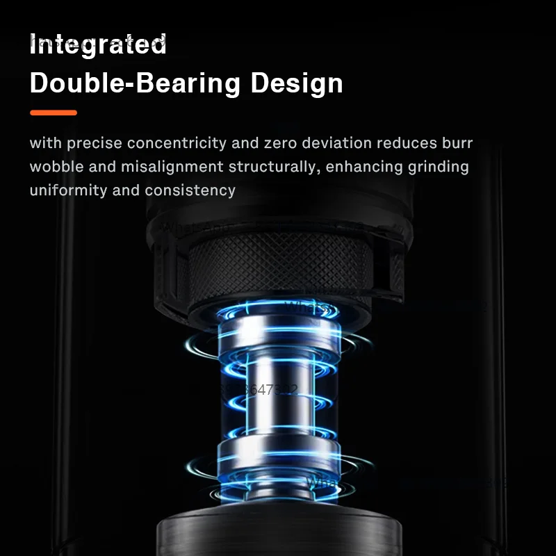 Double Bearing 48mm Conical Burr Stainless Steel Burr Aluminum Automatic 110V 220V 72W Electric Coffee Grinder Household Hotel
