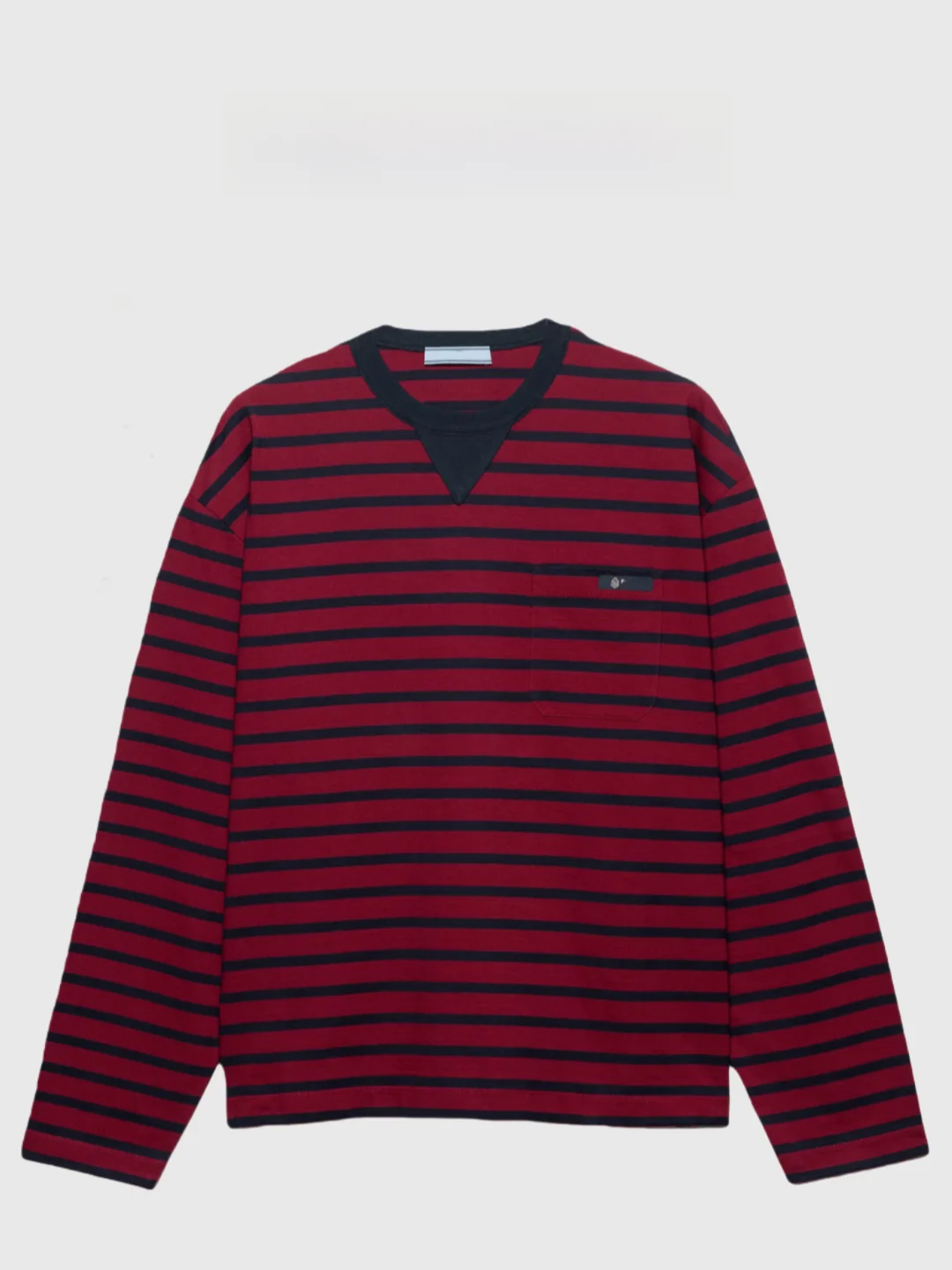 

Breathable Long Sve T-irt Embroidered Letter Logo Striped Loose oulder Long T-irt Casual Sle Cotton Material