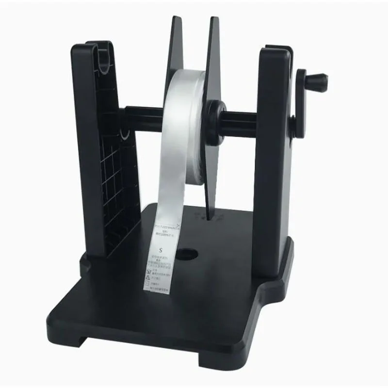 Large Roll Label Holder Manual Winding Bracket Universal Manual Crank Label Rewinder Printer External Barcode Paper Holder