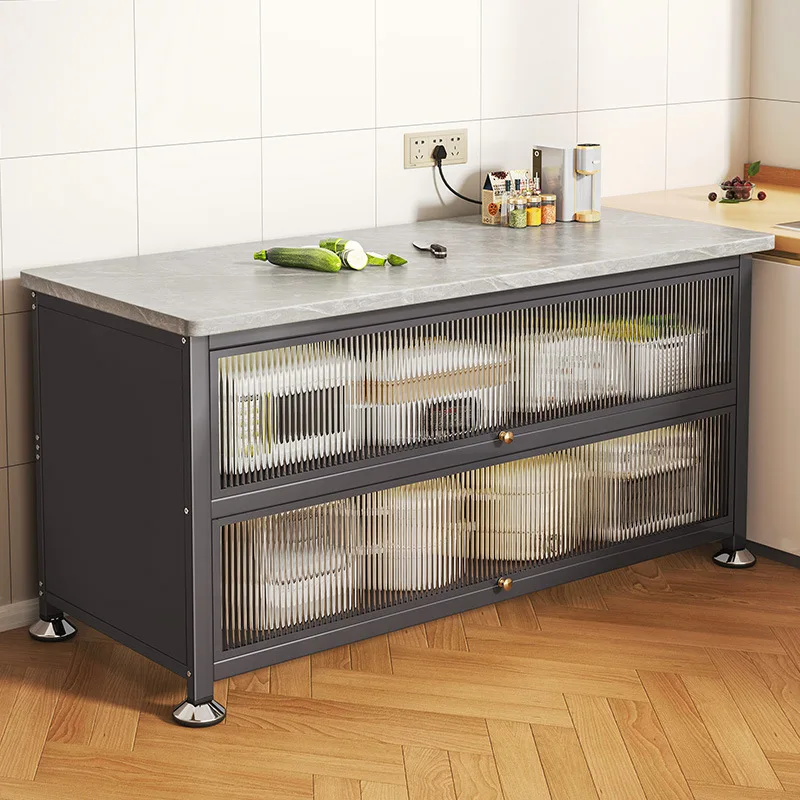 Multifunctional integrated wall cupboard cabinet kitchen rack floor-to-ceiling multi-layer microwave oven dining side storage