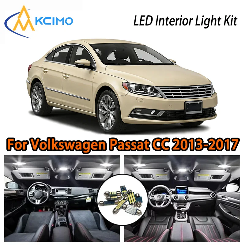 

KCIMO For Volkswagen Passat CC 2013-2017 Premium LED Interior Kit - 2 Colors , Quick Installation, Long-Lasting