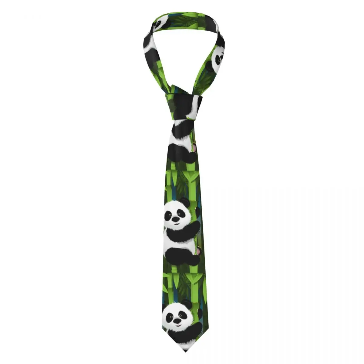 

Curious Panda Tie For Men Women Necktie Tie Clothing Accessories