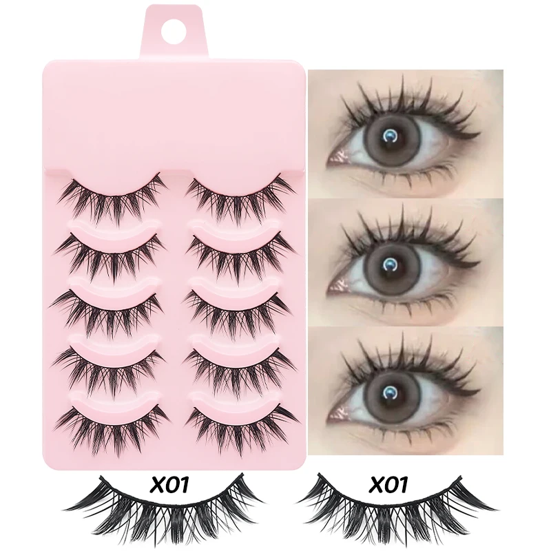 DINGSEN 5 Paar Wimpern, natürliche Augen, Wimpern für Make-up, weiche lange Wimpern, Streifen, falsche Wimpern, Beauty-Tools – Detail 33