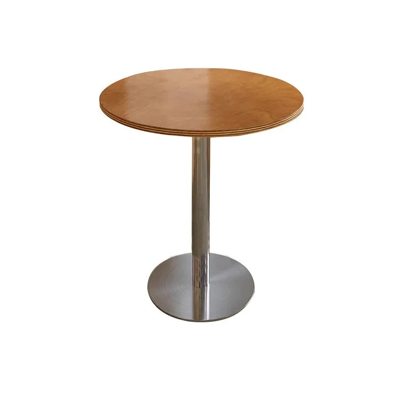 

Cafe table, walnut round table, stainless steel table
