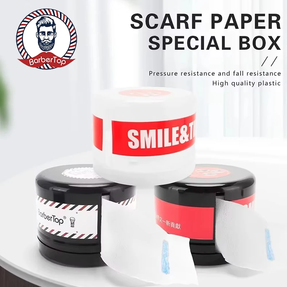 

Barbertop полоска для волос, шеи, бумажный чехол, держатель для рулона бумаги для шеи, одноразовая коробка для ленты с воротником для салфеток, парикмахерские аксессуары