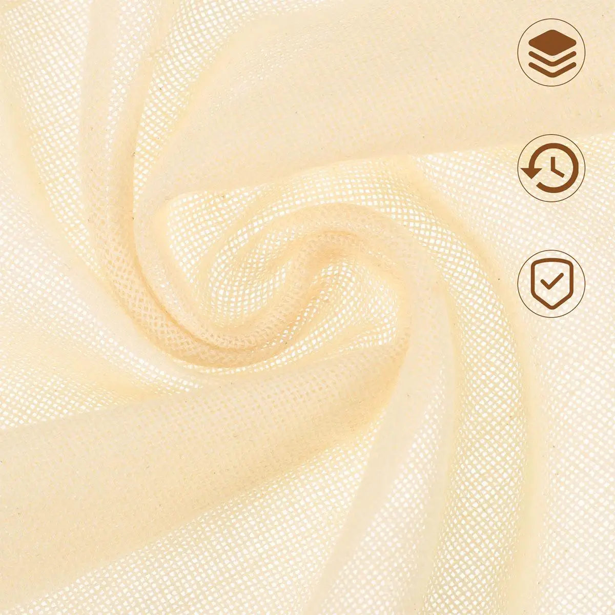 

5 Pcs Tofu Cloth Cotton Muslin Cheese Fabric Reusable Filter Hemmed Cheesecloth