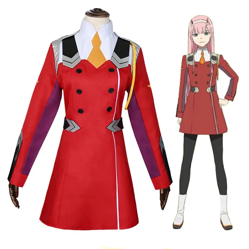 Querida na fantasia de cosplay Franxx para mulheres, Anime 02, DFXX, Halloween conjuntos completos