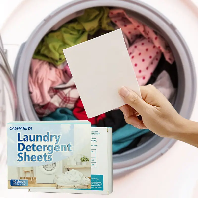 Ultra-Concentrated Laundry Sheets for Deep Stain Removal Disposable Sustainable Solid Form for Household Cleaning Supplies
