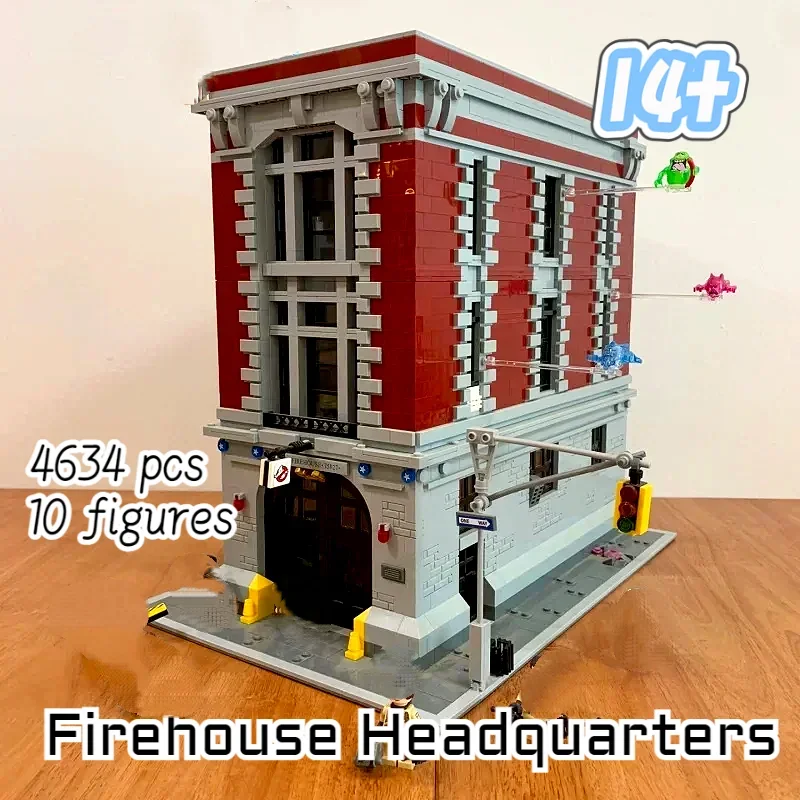 4634 piezas recién llegado Ghostbusters estación de bomberos juego de bloques de construcción decoración del hogar modelo regalo de cumpleaños de Navidad