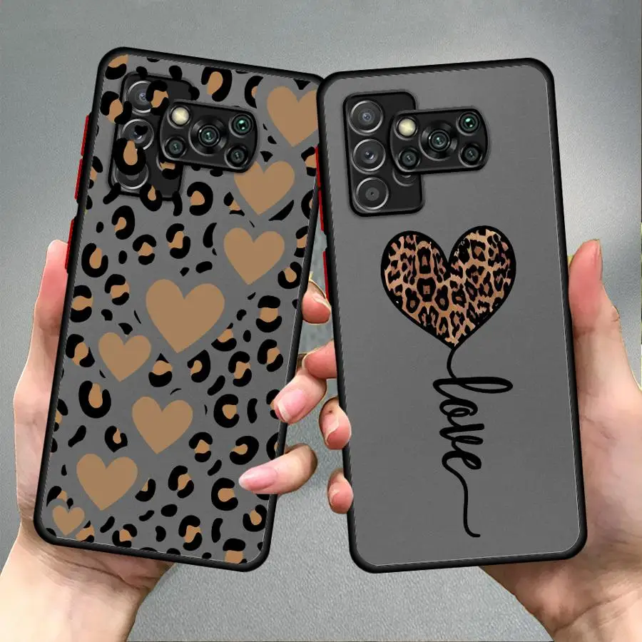 Leopard Print Phone Case for Xiaomi Poco X5 X3 NFC X3 X4 Pro X4NFC Soft Cover 