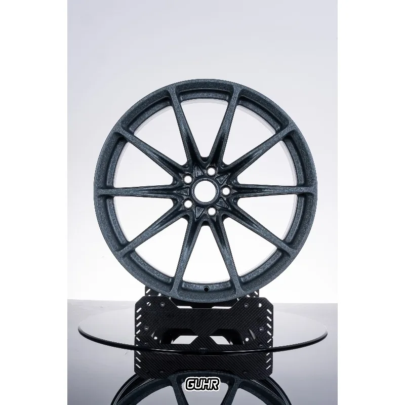 High End Customized Wheel Hub Multiple Inch Deep Concave Forged Alloy Rims, 5x3 PCD Gold Polished Finish, Single Piece Sporty C