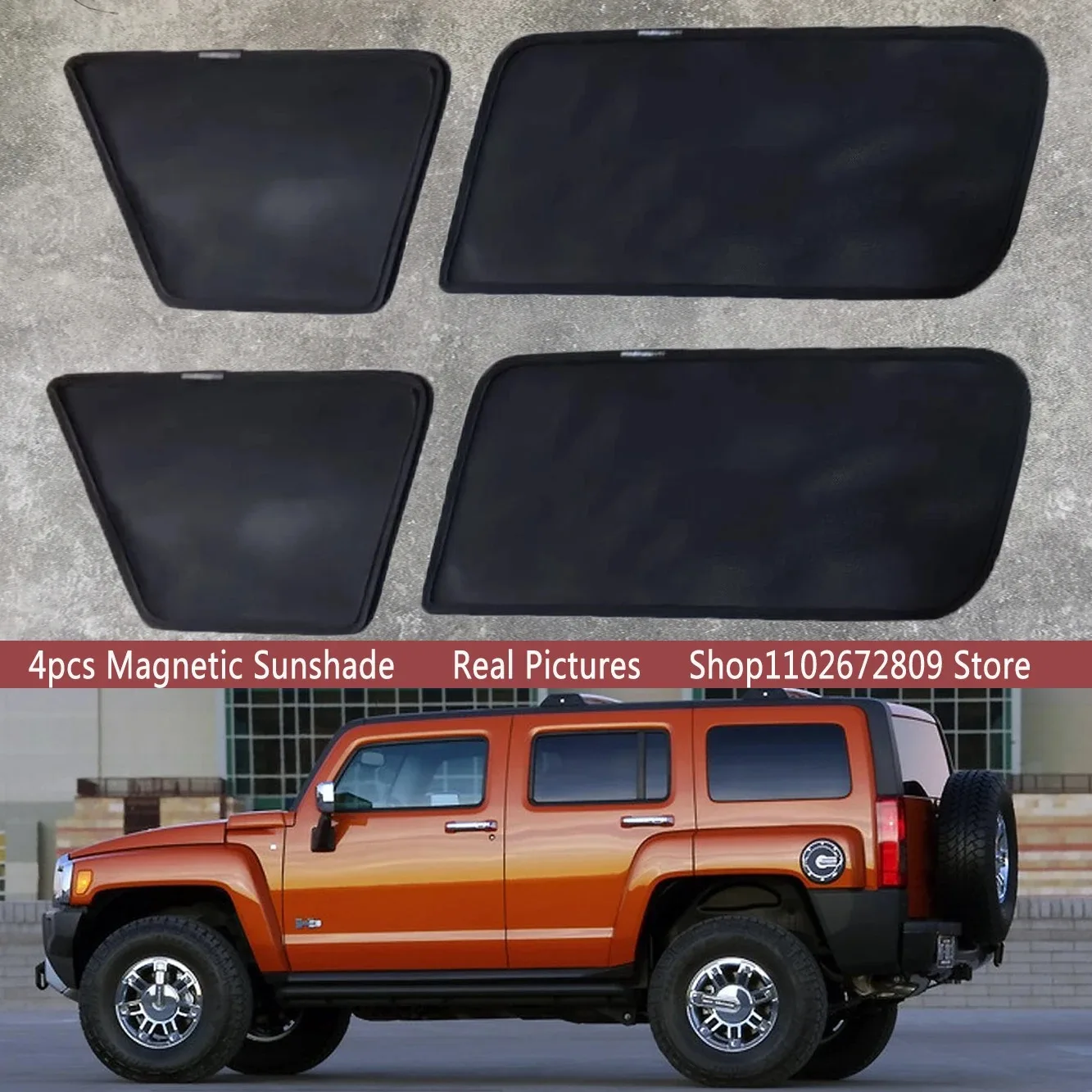 Magnetic Car Sunshade Shield Windshield Frame Curtain Sun Shade For Hummer H3 H3T H3X ALPHA 2005 - 2010 2009 2008  Accessories