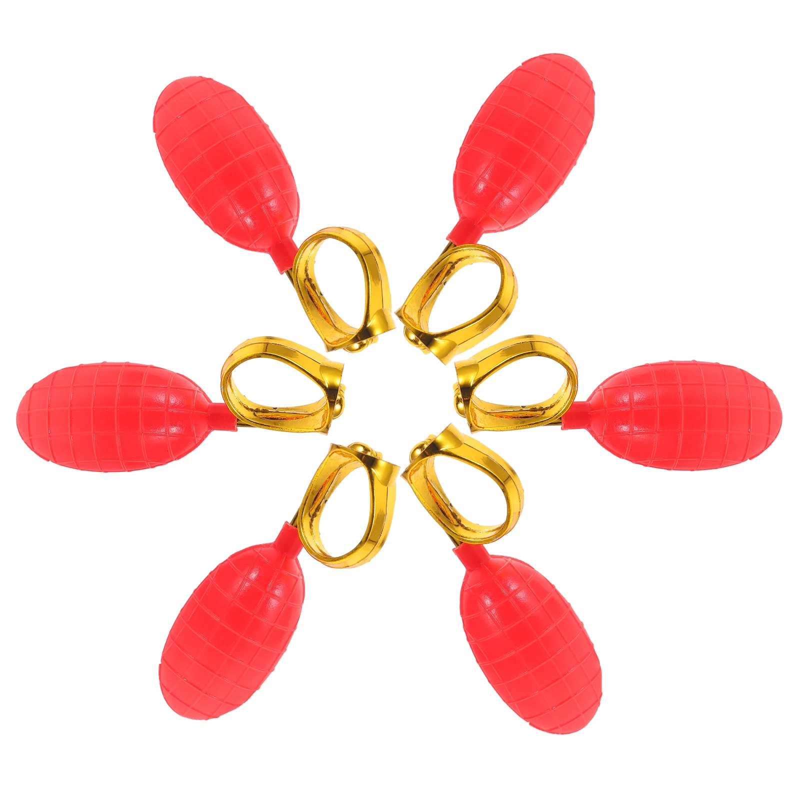 6 Pcs Spray Ring Prank Toy Funny Trick Tricky Water 730X270X270CM Props Red Plaything April Fool's Day Toys Party Favor