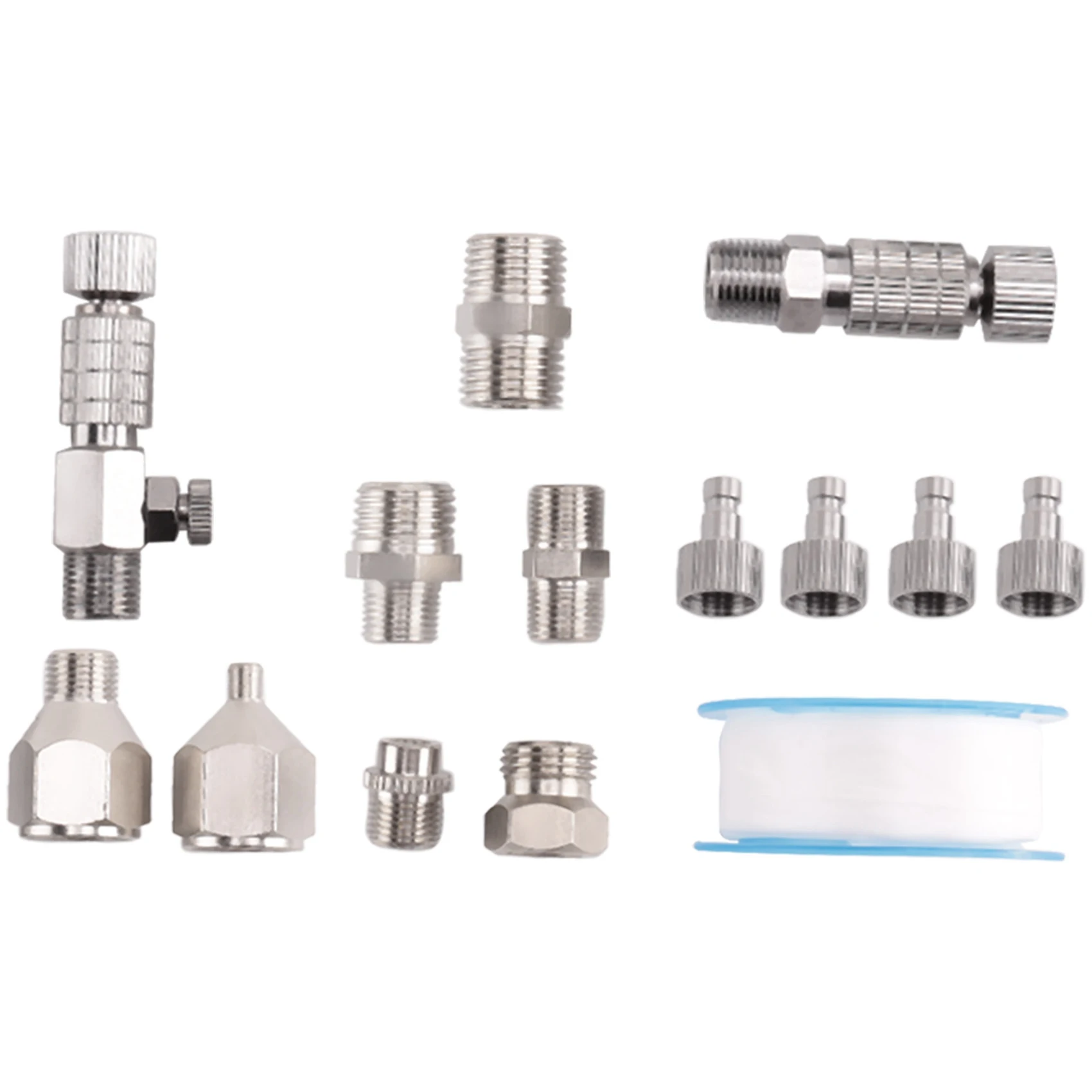 14Pcs Airbrush Adapter Set, Airbrush Quick Release Disconnect Couplers, Airbrush Adapter Kit Fitting Connector Kit