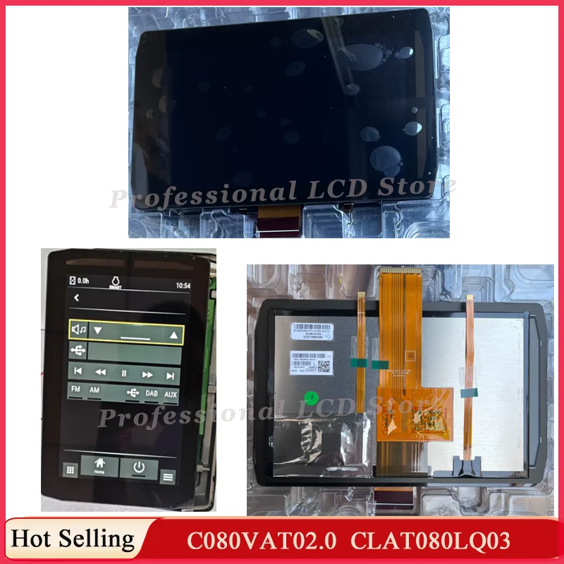Original 8 Inch  LCD Display Screen With Touch Screen for Caterpillar Cat320GC 320 GC Excavator C080VAT02.0 CLAT080LQ03 XG LCD